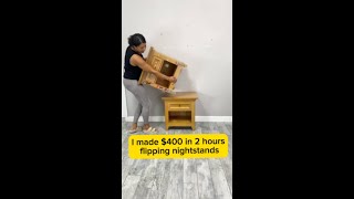 I Made $400 in 2 hours Flipping Nightstands