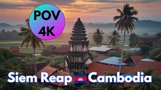 POV Siem Reap, Cambodia 4K Walking Tour