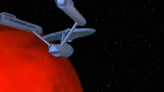 My TOS USS Enterprise model passing space station then Malkot bouy