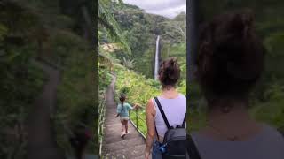 Just a 441+ ft waterfall 🤩 #hawaii #hawaiicheck #travelfamily