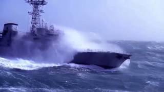 Warship vs Big Waves