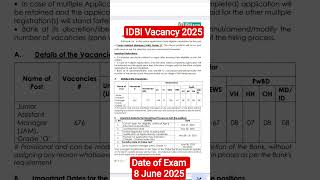 #EMPLOYMENT#BANKVACANCY#IDBI#EMPLOYMENTNEWS2025#ROJGARSAMACHAR