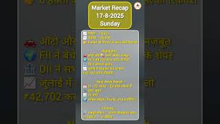 Stock Market Update | Nifty–Sensex Recap (17 August 2025) #shorts #StockMarket #StockMarketNews