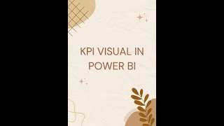 KPI VISUAL IN POWER BI