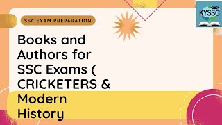 "Books & Authors for SSC Exams 2025 📚 ( Cricketers & Modern History) | KYSSC