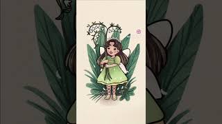 Vintagetouch fairy 🌸✨ #coloringpage #fairyart #illustration