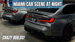 Checking Out MIAMI Car Scene at NIGHT! Crazy Builds 🔥