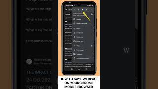 How to Save Webpage on Chrome Mobile App