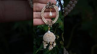 Elegant Handmade Pearl Jhumka Earrings | Traditional Jewelry Design #shorts