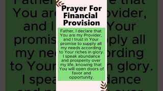 Prayer for Financial Provision