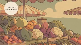 a cloudy day at the farmers market, soft weekend melodies playlist