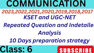 Class-6 KSET Paper One Related Communication Based Indetailed questions and answers 