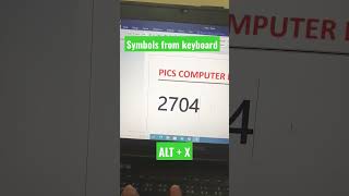 Scissor✂️symbol from keyboard #shorts #youtube #viral #computershorts #symbols #picscomputerhub