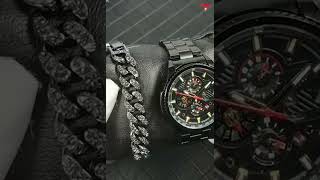 Mens Luxury Business Watches Black Multifunction Automatic Mechanical Wristwatch #shorts #watch