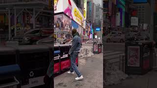 Never give up on your dreams. #motivation #trickshot #timessquare