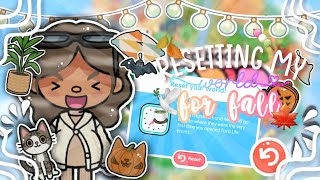 Resetting my world for autumn *VOICED* 🍁🍂|toca life world|🕊🍵