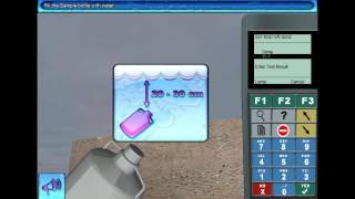 Taking a water sample, open water