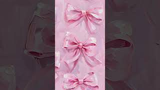 Aesthetic background | Frame TV art | Pink bow wallpaper | Relaxation Preview #asmr #art #asmrvideos