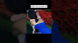 Hug to my younger self - AI Hugging Trend
