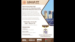 Exploring NYC Local Law 97 Buildings Legislation - Adamah NY Webinar - 1.29.2025
