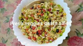 Fresh vegetable pasta salad... Quick summer recipe very easy n refreshing....