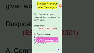 Most Important synonyms |Previous year synonyms #sscchsl2024 #sscmts2024 #jssccgl