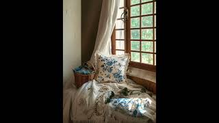 blue lace cushion