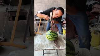 Such a big watermelon Carriage House wooden artist ll #filterchallenge #cartoon #shortvideo