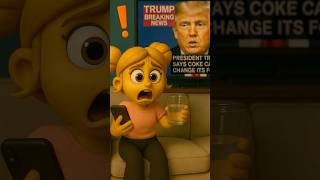 Trump Says Coke Can Change Formula?! 😱 #TrumpNews #CocaColaChange #FunnyReaction #ShortsExplosion