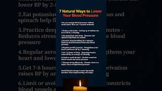 Lower Blood Pressure Naturally - No Pills Required! #inyour60s #love #healthandwellnessforseniors