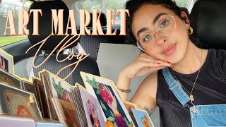 Art Market Vlog || Market Set Up and Digital Drawing