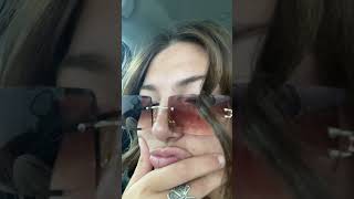 Stylish Brunette in Trendy Sunglasses#sunglassesfashion #eyewearstyle #brunettebeauty