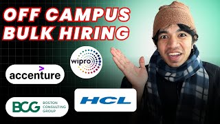 HCL, Wipro, Accenture, BCG, CGI BulkHiring | 2023 - 2027 Batch | Fresher Jobs | Rojgaardotcom