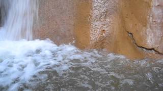 Zion Narrows - Pool of water by the waterfall