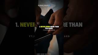 6 Golden Rules Of Millionaire 💵🔥-Millionaire Motivation #motivational #shorts -#billionairestandard