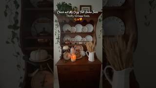 Cozy Thrifty Fall Tour! 🍁🍂🧡 #shorts #fallhometour #cozyfall #thrifteddecor #vintagedecor