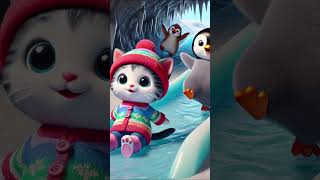 Ginger cat 🐱 Journey to Antarctica 🐧 #part4  #aicat #kitten #cat #cute