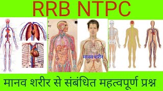gk in hindi || मानव शरीर से संबंधित महत्वपूर्ण प्रश्न || RRB NTPC