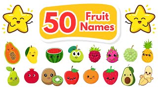50 Most Popular FRUITS in the World | Fun Fruit Names For Kids | Learn English vocabulary !