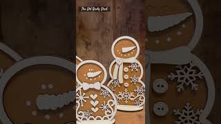 Gingerbread Snowman Wood DIY Kit #snowman