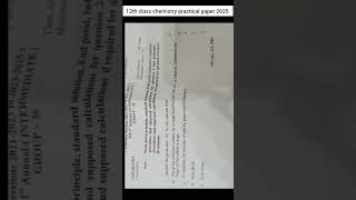 12th class chemistry practical paper 2025