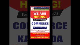 Job Vacancy 2024 | Assistant Professor jobs in Bangalore #swathinarbavi #bangalorejobseekers