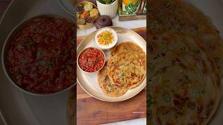 Butter Garlic Chilli Paratha😍 #shorts #trending #paratha #viralvideo