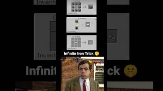 infinite iron trick moment #minecraft #shorts