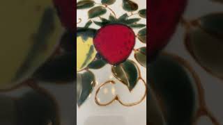 Strawberries Stoneware -How to:  Boho Vintage Dining  Setting
