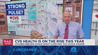Jim Cramer talks what is driving CVS higher this year