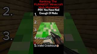 Ranking The FUNNIEST Minecraft Mobs Moments!