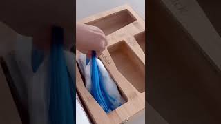 Ziplock Bag Organizer with Dispensers & Cutters #kitchenorganizingtips #kitchenorganizing