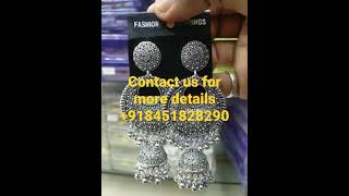 oxidised earrings contact us on +918451828290