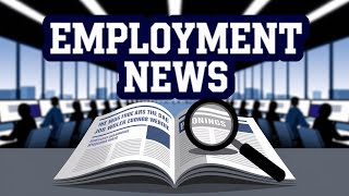 Employment News PDF: 01 - 07 November 2025 (1st Week)  #employmentnews #govtjobs #ssccgl